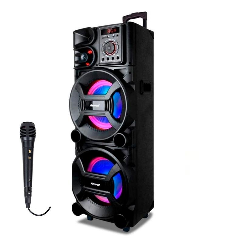 Caixa de som Amplificada Amvox ACA 1005 Titan 01 Microfone - Caixa